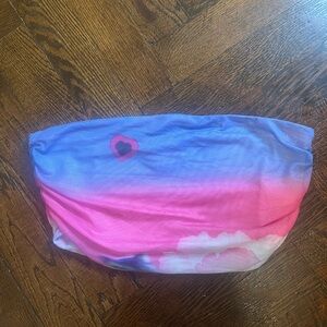 Pink and Blue Gradient Boutique Top with Heart Detail